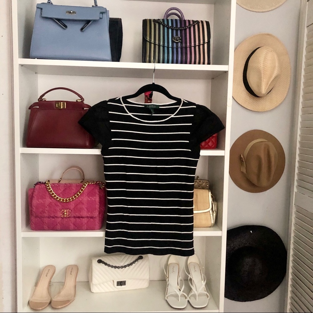 RALPH LAUREN CAP SLEEVE TOP